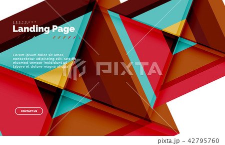 Square shape geometric abstract background, landing page web design template Square shape geometric abstract background, landing page web design template 42795760