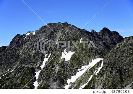北穂高岳南稜から見た奥穂高岳 北穂高岳南稜から見た奥穂高岳 42796108