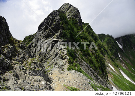 大キレット：長谷川ピークとA沢のコル 42796121