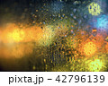 Seasonal scene, Rain drops on window glasses 42796139