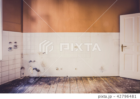 old kitchen room before renovation - restoration old kitchen room before renovation - restoration 42796481