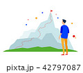 Mountain peak. Business success path. 42797087