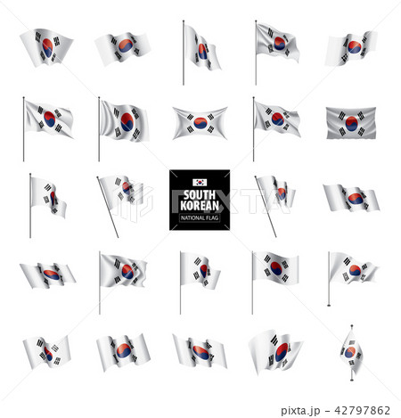 South Korean flag, vector illustration on a white background 42797862