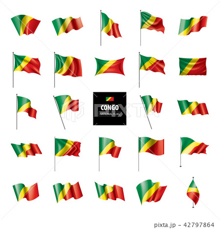Congo flag, vector illustration on a white background 42797864