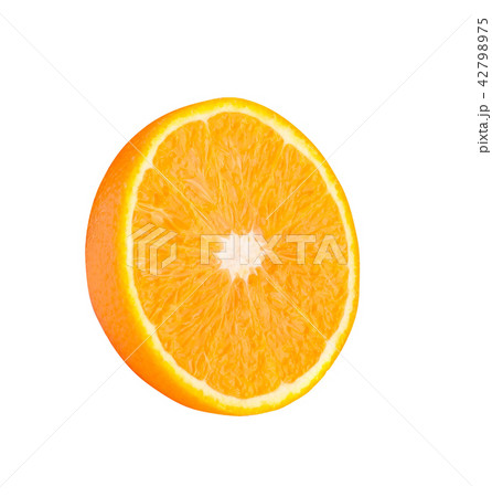 Half orange fruit on white background 42798975