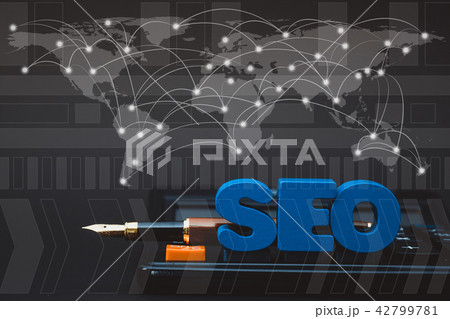 SEO text alphabet for Search Engine Optimization 42799781