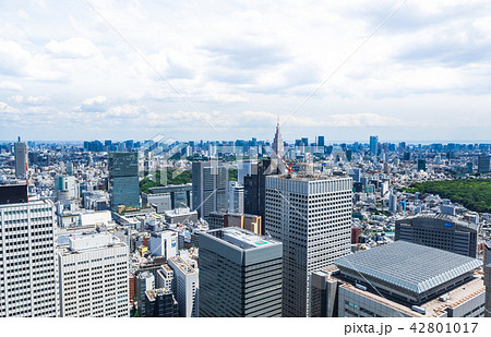 都庁から眺める東京都心部の町並み 42801017