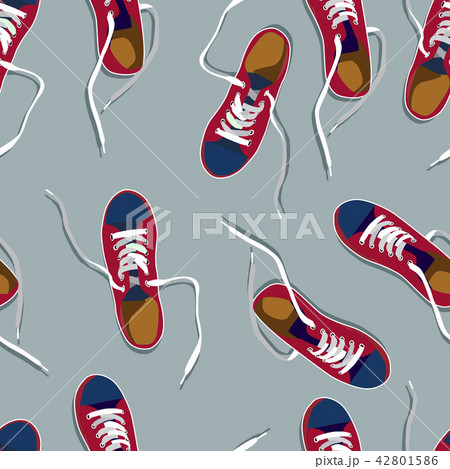 Pictures of colored sneakers. 42801586