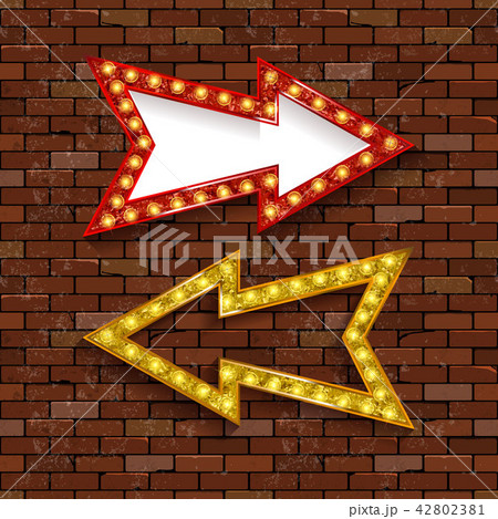 Light billboard with arrow. Light billboard with arrow. 42802381