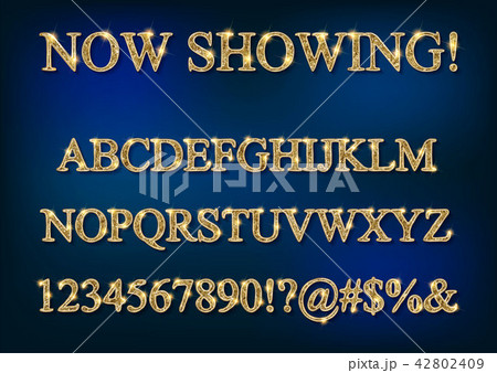 Gold alphabet letters isolated Gold alphabet letters isolated 42802409