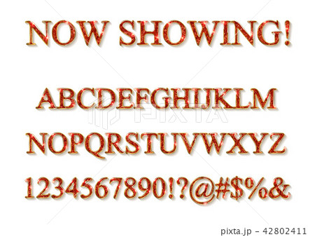 Goldalphabet letters isolated 42802411