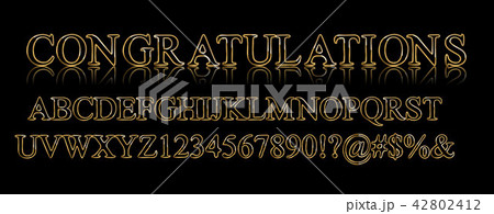 Set of Elegant alphabet 42802412