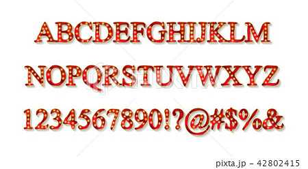 Vector of vintage carnival font 42802415