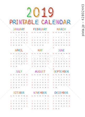 Calendar 2019 with happy children 42802443