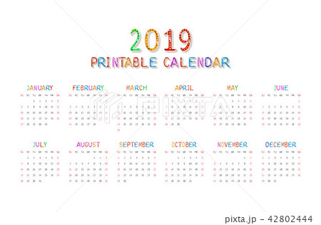 Calendar 2019 with happy children 42802444