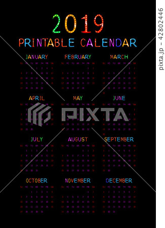 Calendar 2019 with happy children 42802446