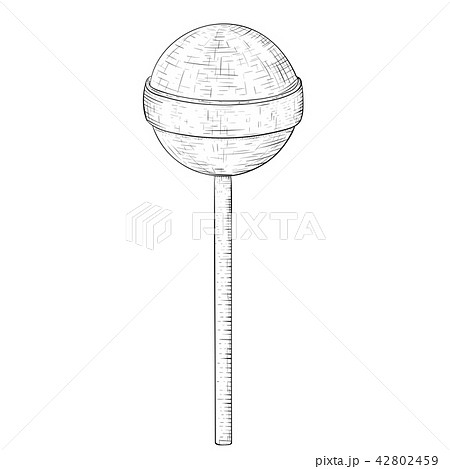 Lollipop Hand Drawn Sketchのイラスト素材