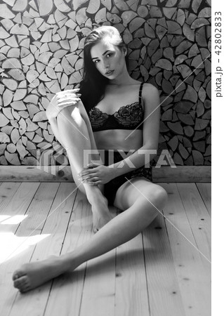Sexy model with perfect slim body posing in - Stock Photo [42802833] -  PIXTA