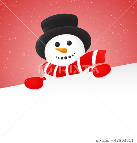 Christmas card with happy Snowman. Vector. Christmas card with happy Snowman. Vector. 42803611