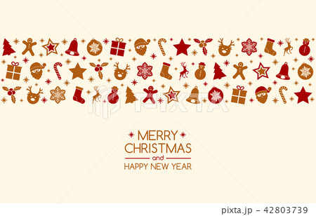 Christmas banner with wishes. Vector. 42803739