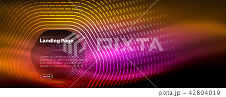 Neon glowing techno hexagon shape lines, hi-tech futuristic abstract background, landing page Neon glowing techno hexagon shape lines, hi-tech futuristic abstract background, landing page 42804019