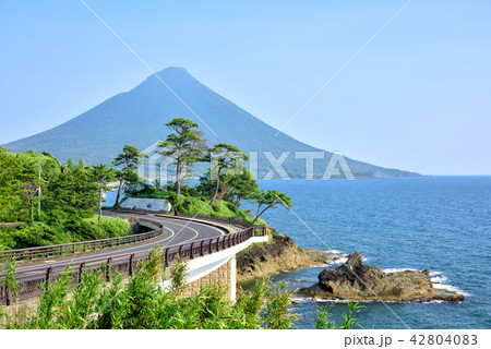 瀬平公園からの開聞岳 鹿児島県南九州市頴娃町 瀬平公園からの開聞岳 鹿児島県南九州市頴娃町 42804083