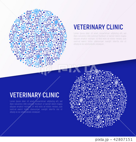 Veterinary clinic concept in circle Veterinary clinic concept in circle 42807151