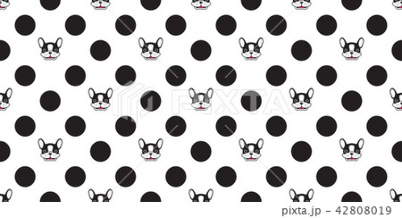 dog seamless pattern vector french bulldog dog seamless pattern vector french bulldog 42808019