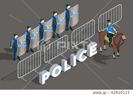 Police Isometric Composition 42810115