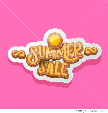 summer sale label or tag isolated on pink background. Pink Summer sale discount poster, sticker summer sale label or tag isolated on pink background. Pink Summer sale discount poster, sticker 42810576