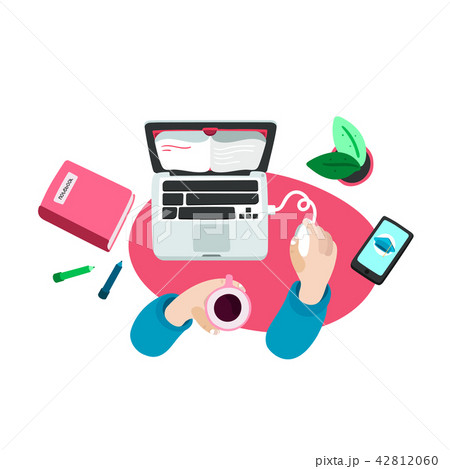 E Book In Computer Vector Illustrationのイラスト素材 E Book In Computer Vector Illustrationのイラスト素材