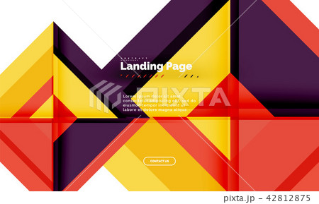 Square shape geometric abstract background, landing page web design template Square shape geometric abstract background, landing page web design template 42812875