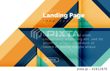 Square shape geometric abstract background, landing page web design template Square shape geometric abstract background, landing page web design template 42812876