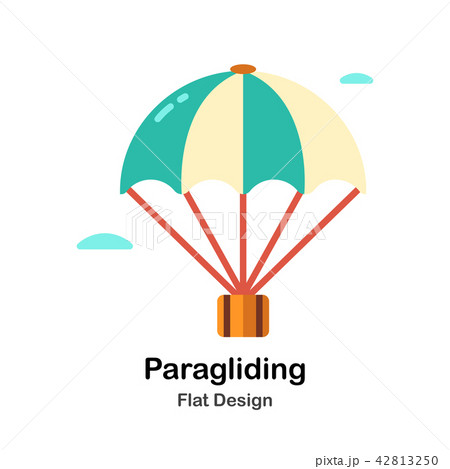 Paragliding Flat Icon Paragliding Flat Icon 42813250