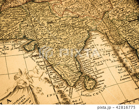 古地図 インドの写真素材