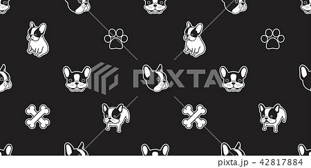 dog seamless pattern vector french bulldog cartoon dog seamless pattern vector french bulldog cartoon 42817884