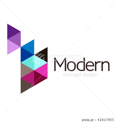 Triangle shape design abstract business logo icon design. Company logotype branding emblem idea 42817955
