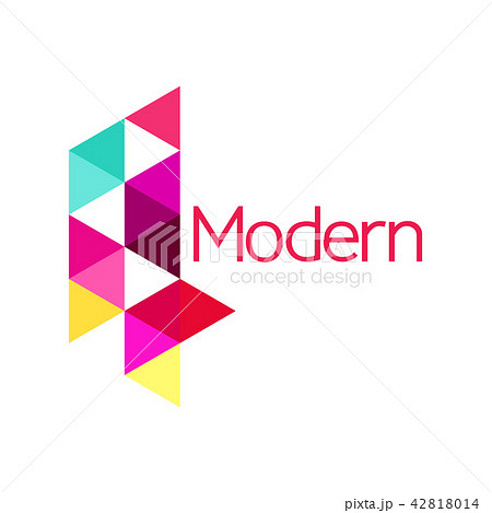 Triangle shape design abstract business logo icon design. Company logotype branding emblem idea Triangle shape design abstract business logo icon design. Company logotype branding emblem idea 42818014