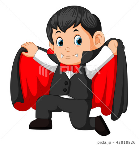 Funny Cartoon Little Vampireのイラスト素材