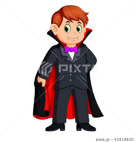 Funny cartoon little vampire - Stock Illustration [42818830] - PIXTA