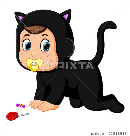 Baby in cat costume Baby in cat costume 42818918