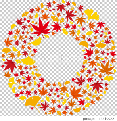 Frame of autumn leaves 42819922