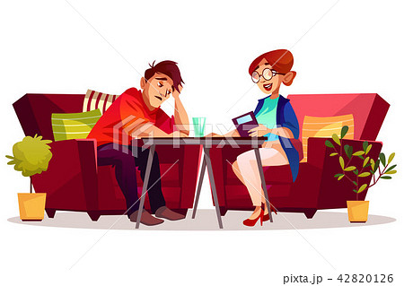 Psychologist patient therapy vector illustration 42820126