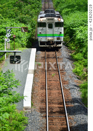西女満別駅に到着する列車 42820219