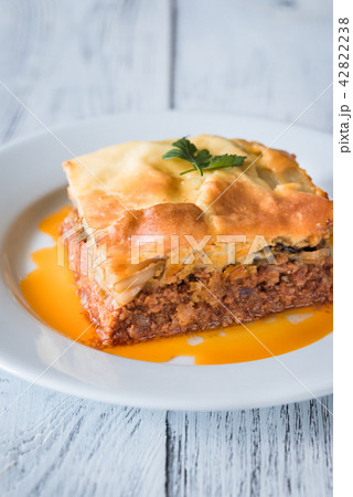 Portion of moussaka Portion of moussaka 42822238