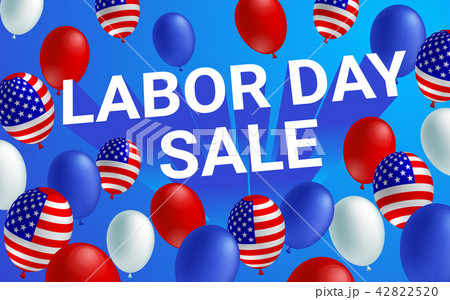 Labor day sale poster flyer banner illustration. 42822520