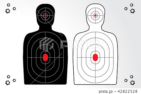 Set of shooting range target, dart board isolated 42822528