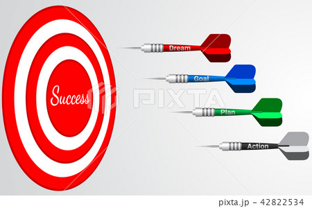 Abstract dart target isolated business target goal 42822534