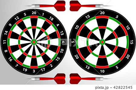 Set of shooting range target, dart board isolated Set of shooting range target, dart board isolated 42822545