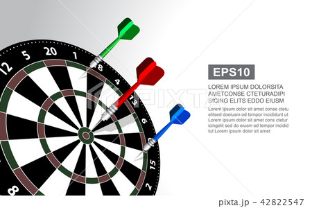 Dartboard illustration isolated for target concept 42822547